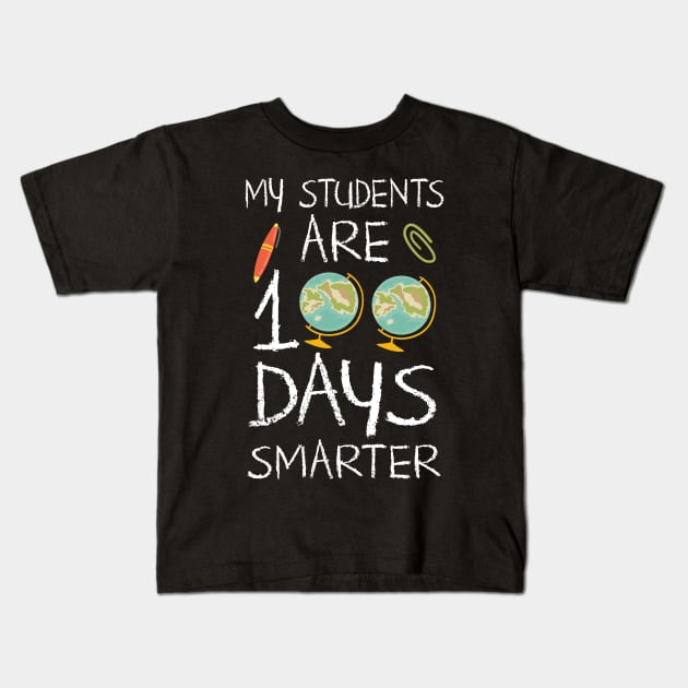 100 Days Of School Teacher's T-shirt Kids T-Shirt by KsuAnn